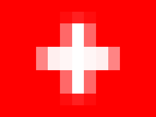 Pixelated flag of Switzerland