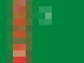 Pixelated flag of Turkmenistan